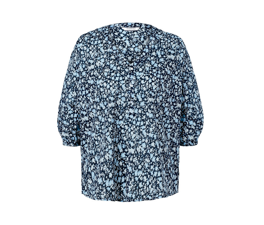 Bluzka z tkaniny w kwiatki.