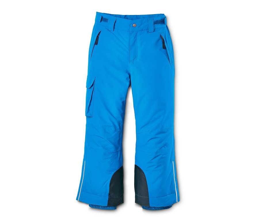 Niebieskie spodnie snowboardowe dla dzieci.