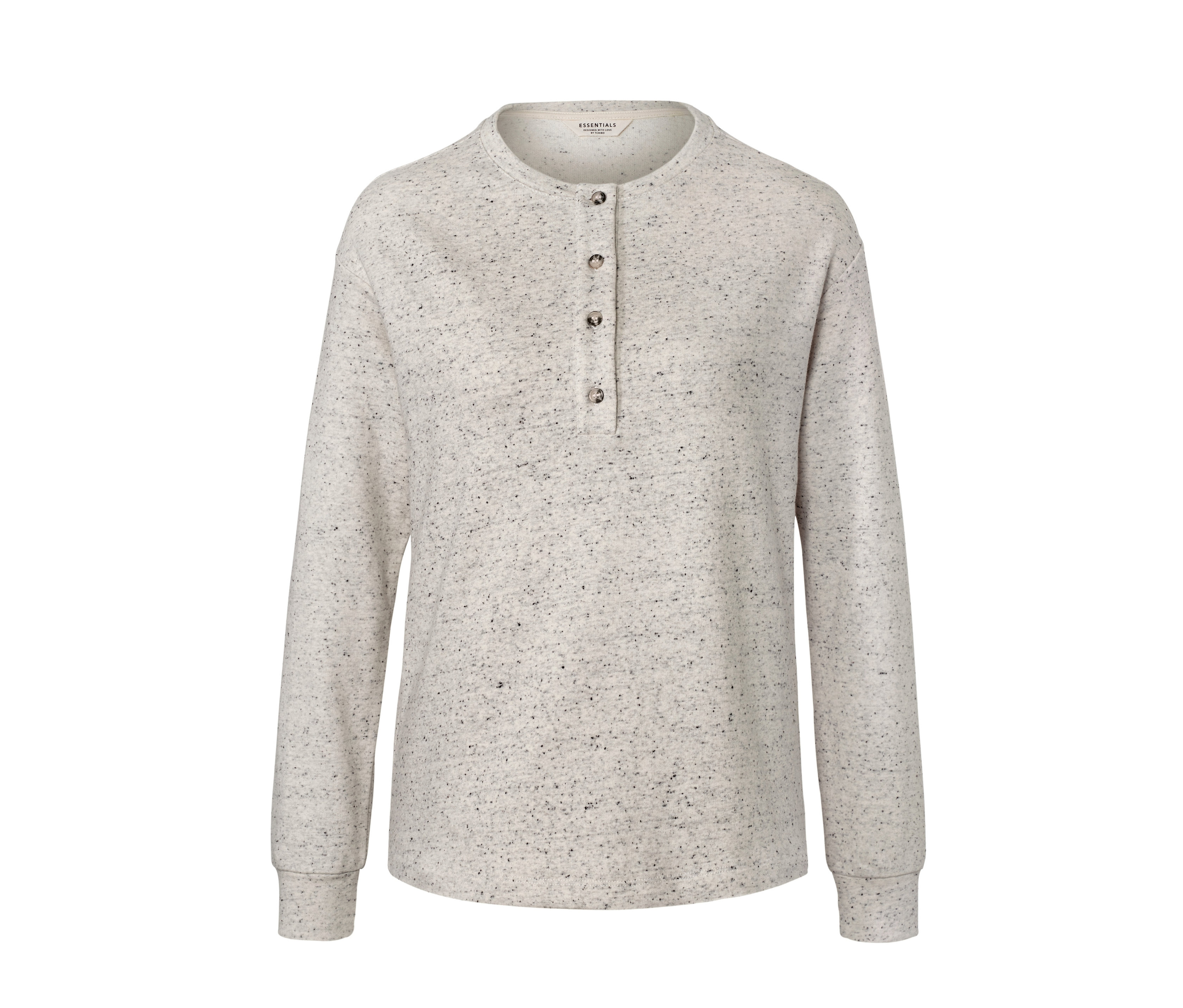 Tchibo - Bluza z plisą guzikową, beżowy