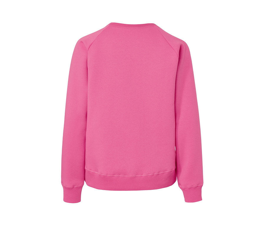 Widok z tyłu różowej bluzy do jogi.