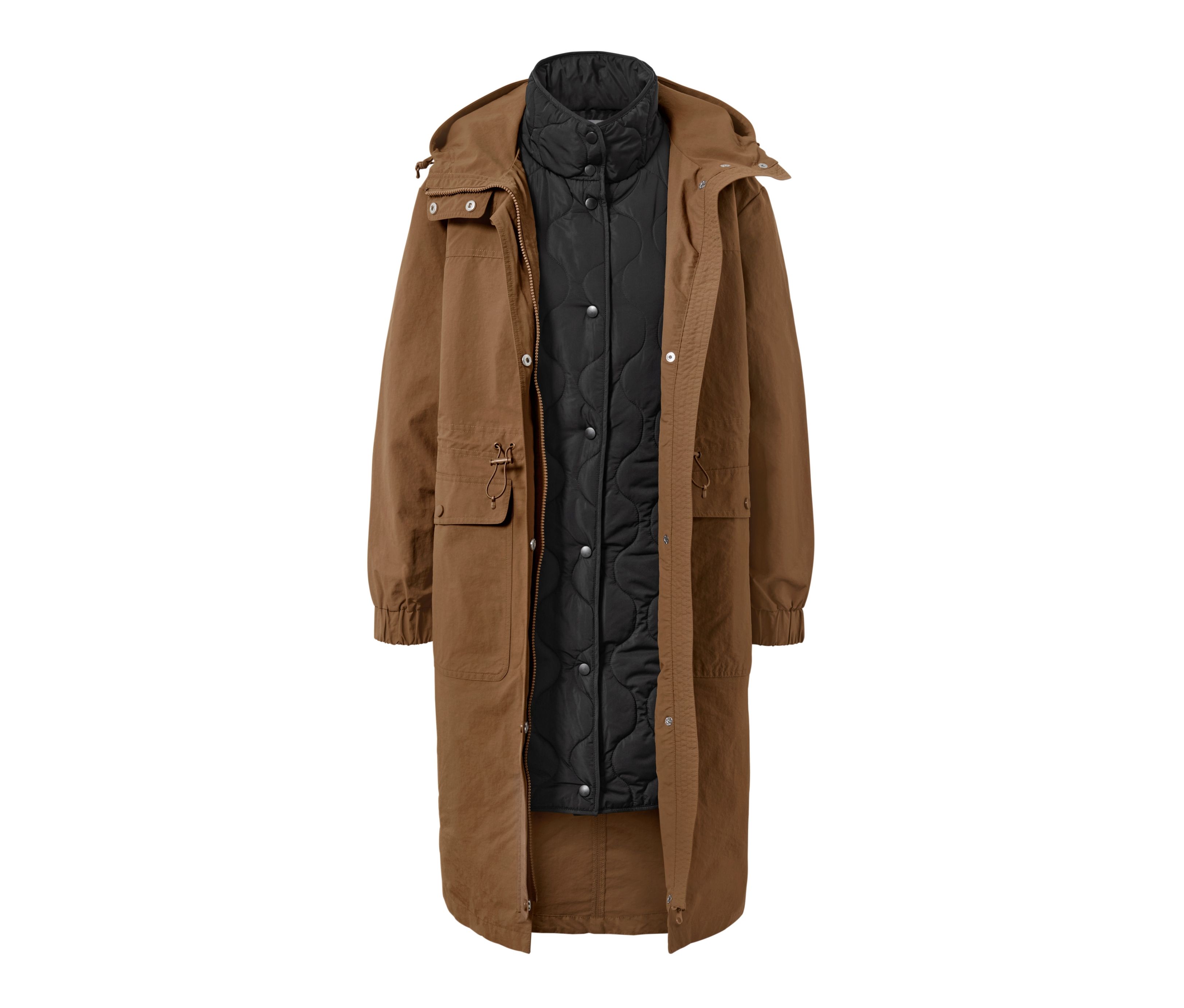 Tchibo - Parka z kamizelką, brązowy