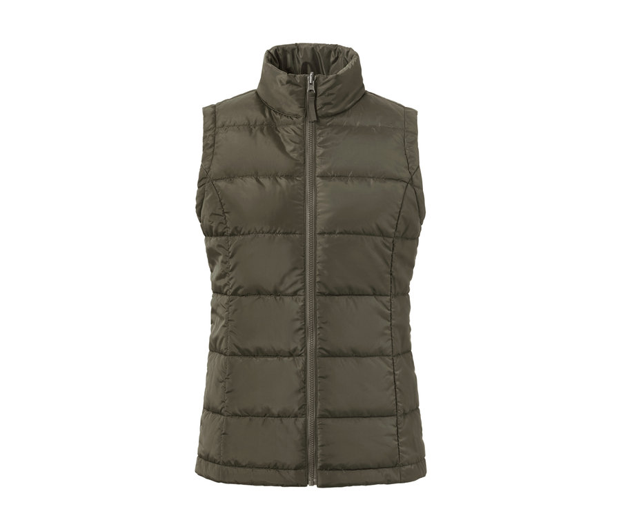 Zielona kamizelka Płaszcz przeciwdeszczowy 3 w 1 z zamkiem błyskawicznym pośrodku.