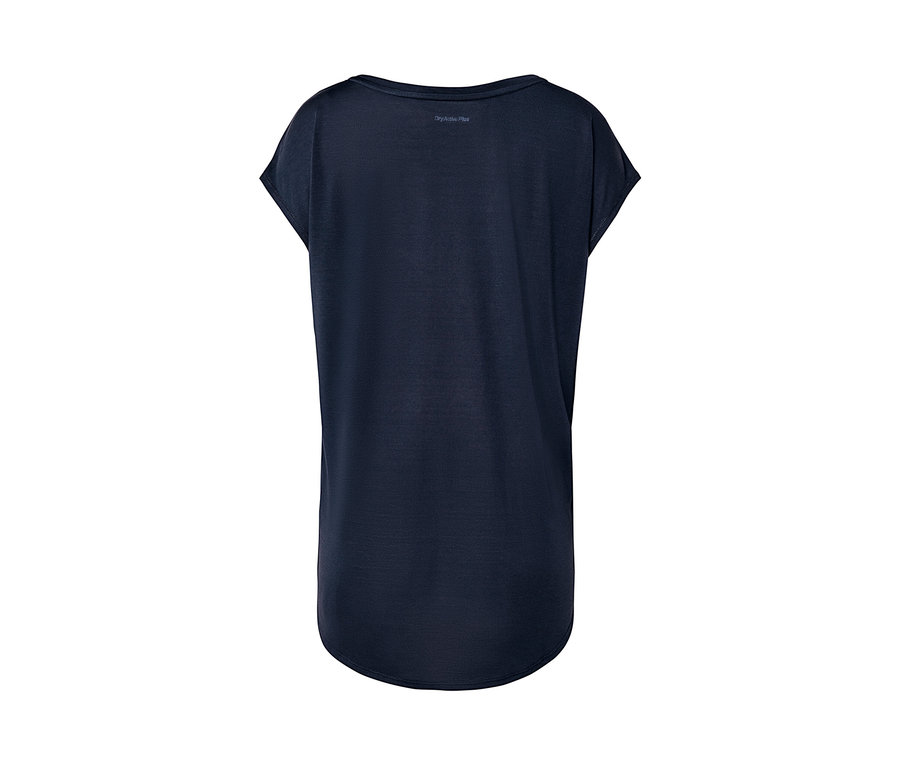 Granatowa koszulka sportowa.