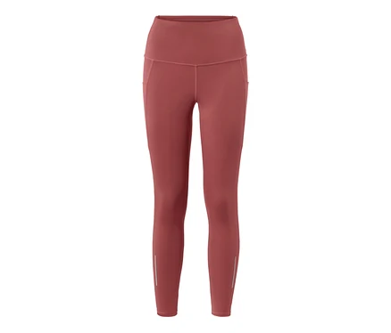 Legginsy sportowe w kolorze terakoty.