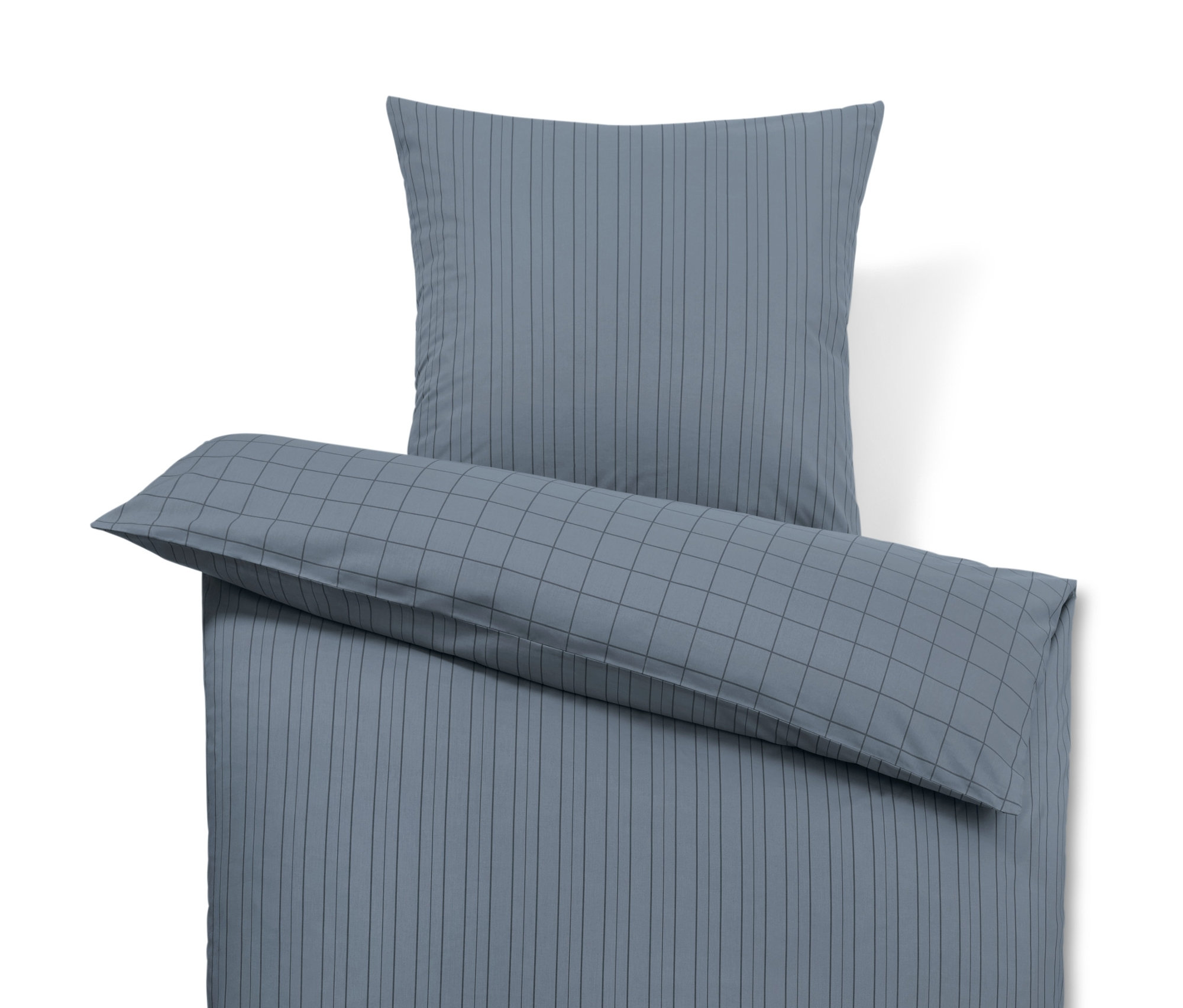 Tchibo - Pościel bawełniana premium - kolor: niebieski