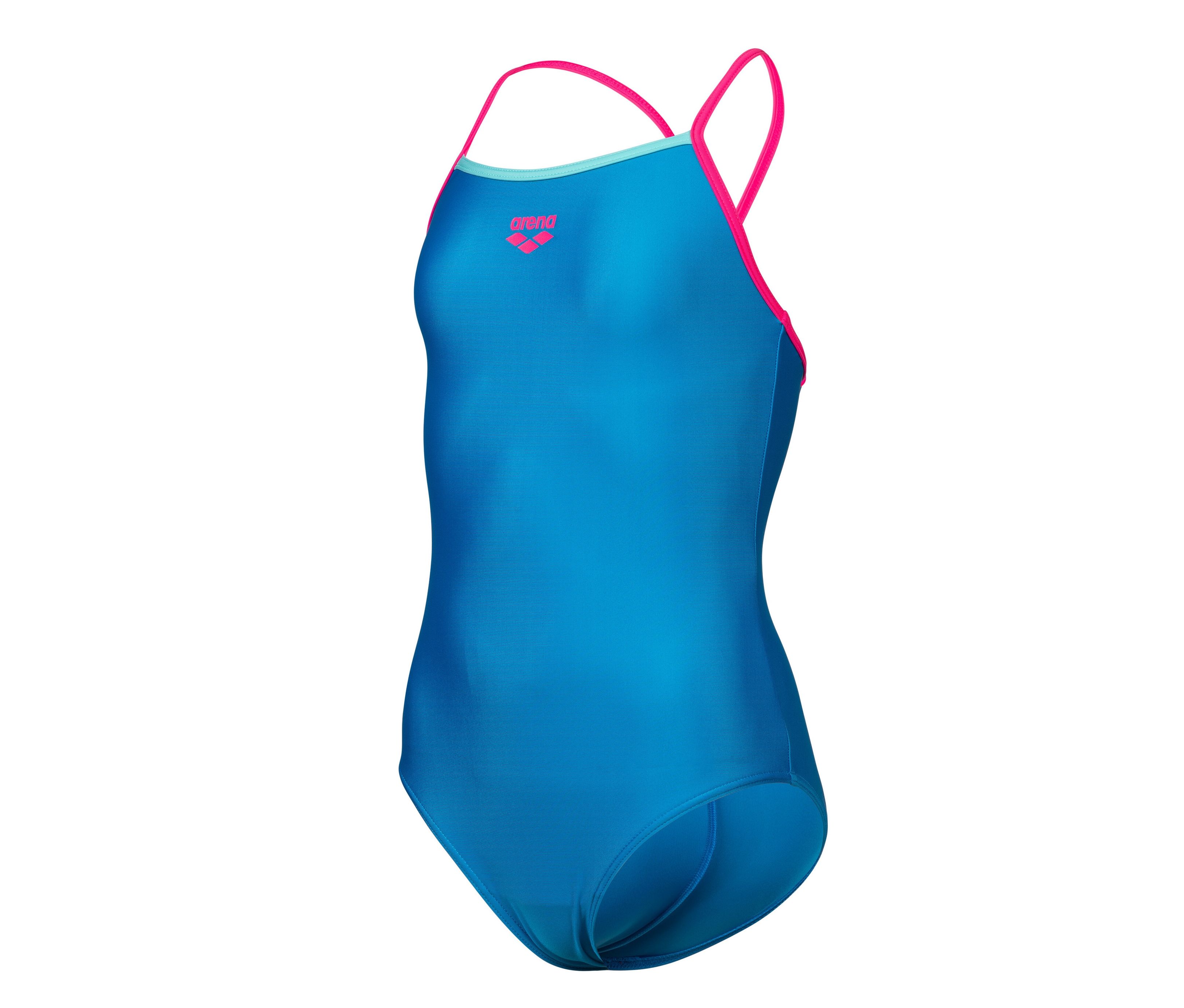 Dziecięcy strój kąpielowy arena Feel Light Drop Back Solid, niebieski