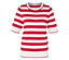 W czerwono-białe paski