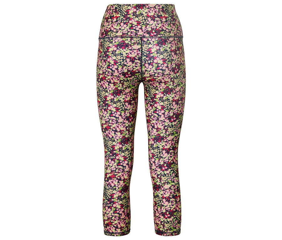 Spodnie z kwiatowym wzorem, widok z tyłu.