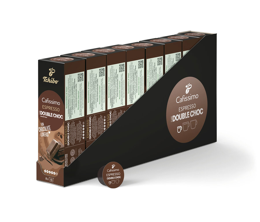 Opakowanie kapsułek Cafissimo Flavoured Espresso – Double Choc.