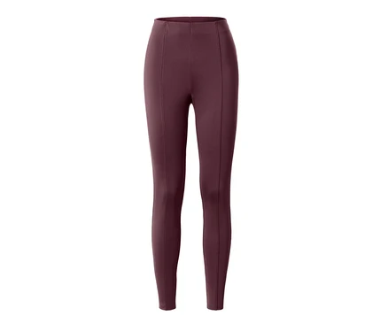 Czerwone ocieplane legginsy.