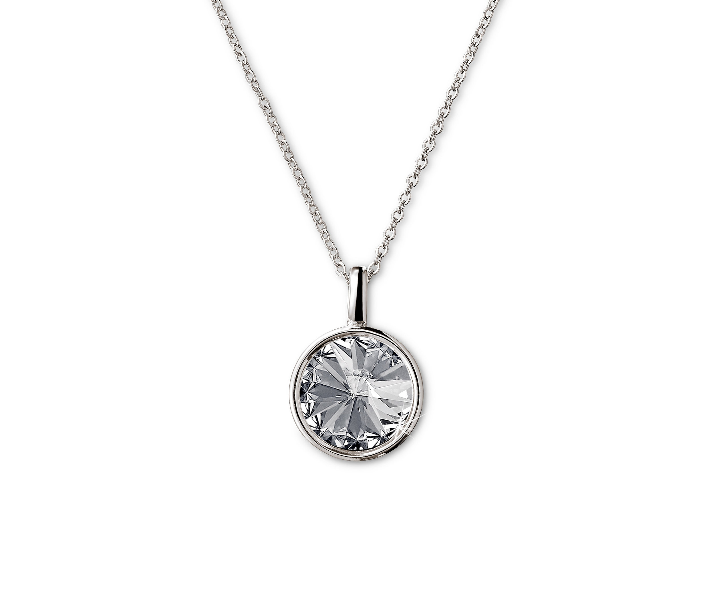 Srebrny naszyjnik z kryształami Rivoli Swarovski®.
