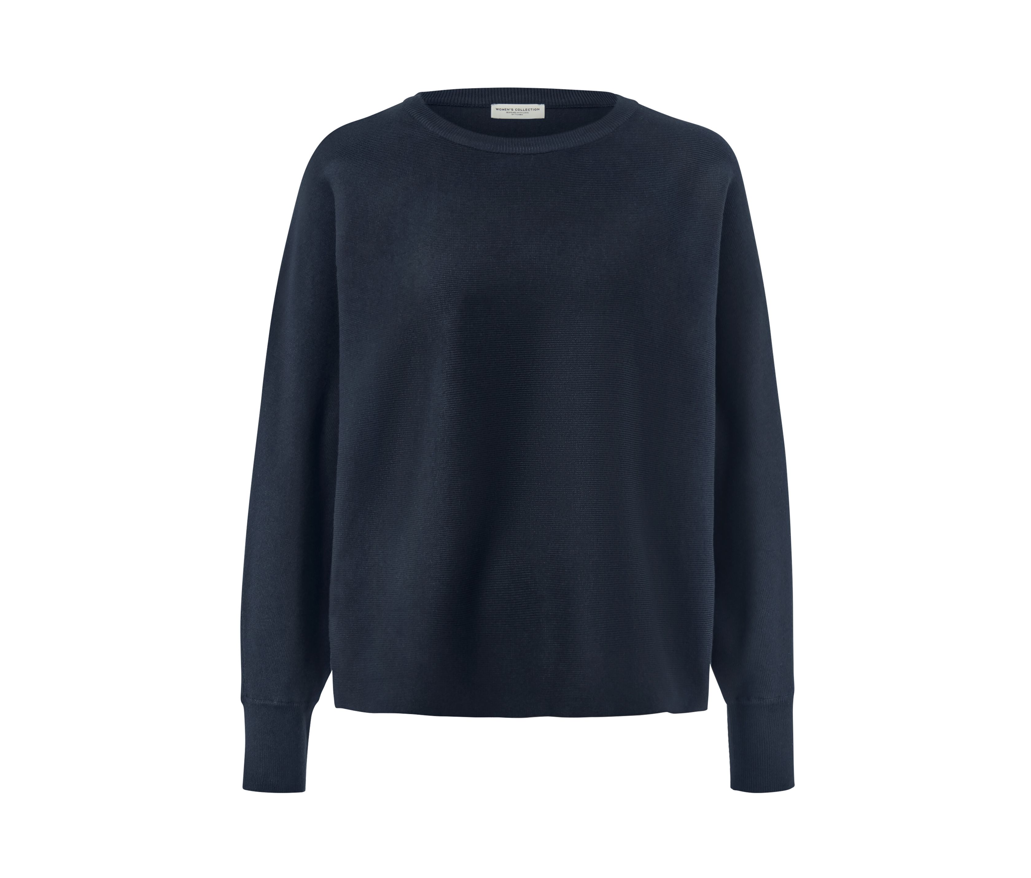 Tchibo - Sweter z cienkiej dzianiny z rękawami typu nietoperz, niebieski