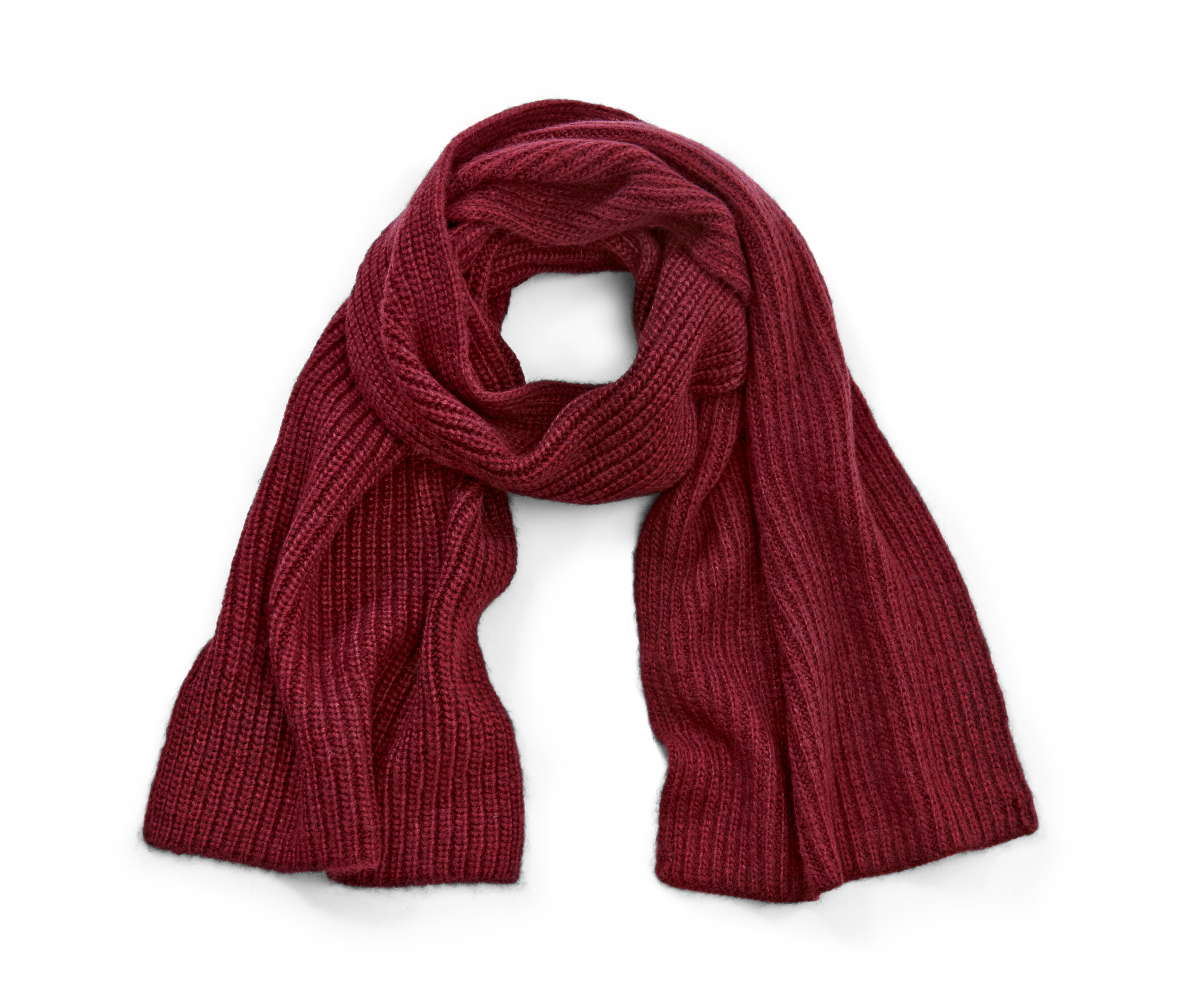 Tchibo - Szalik z dzianiny z zawartością wełny - kolor: czerwony