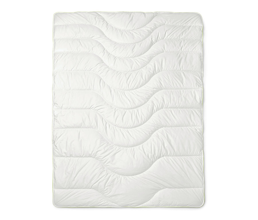 Szczegół białej kołdry pikowanej irisette® greenline Megafil® BIO.