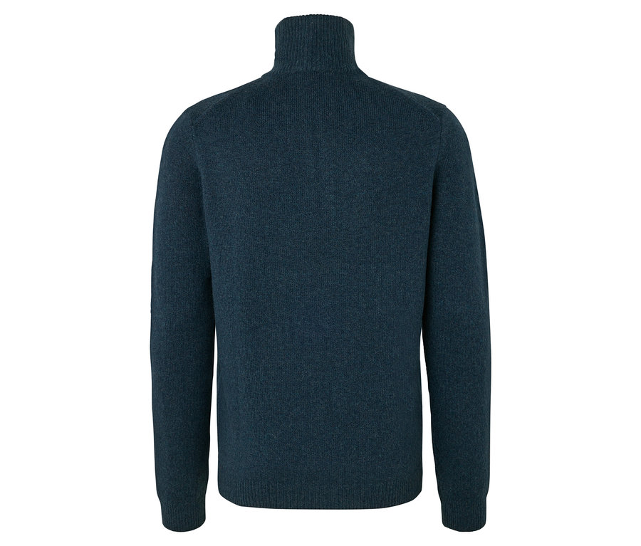 Granatowy golf od tyłu.