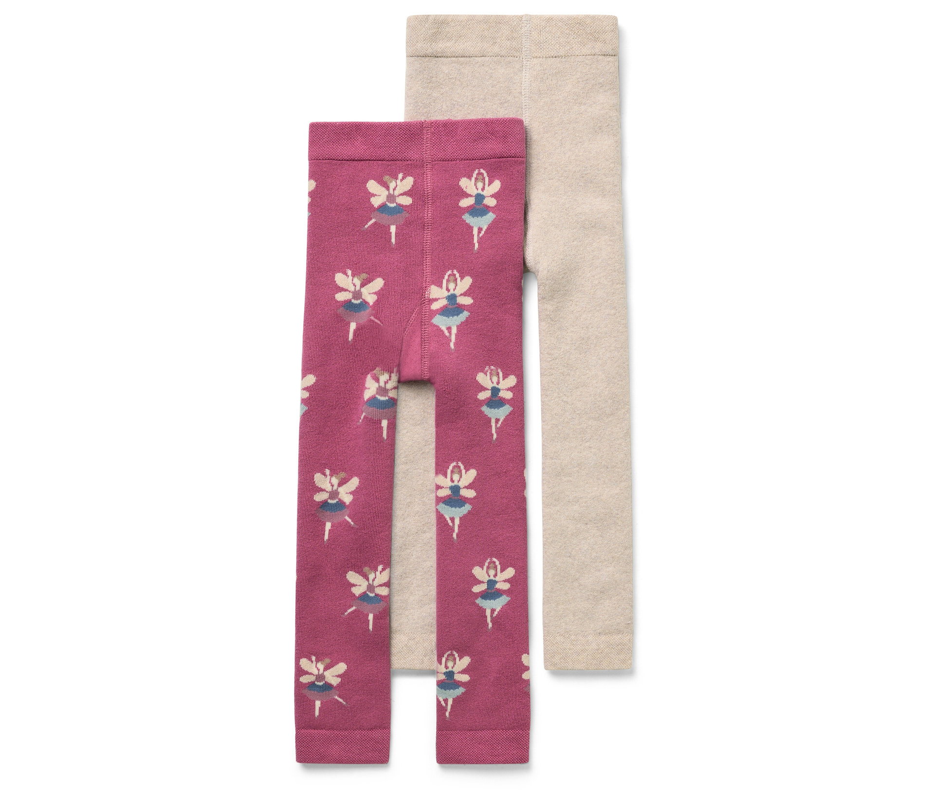 Tchibo - Dziecięce legginsy termoaktywne frotte- różowy/beżowy