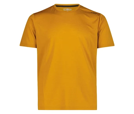Żółty T-shirt CMP z krótkimi rękawami.