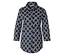 Bluzka z dżerseju piqué, granatowo-biały nadruk na całej powierzchni