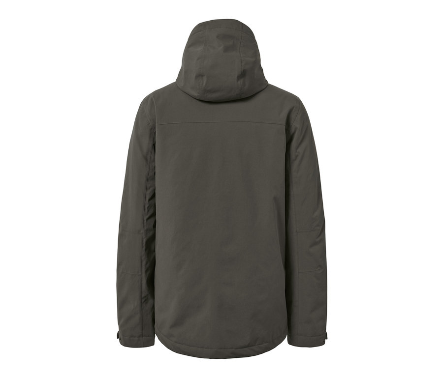 Widok z tyłu kurtki outdoorowej 3 w 1 z kamizelką.