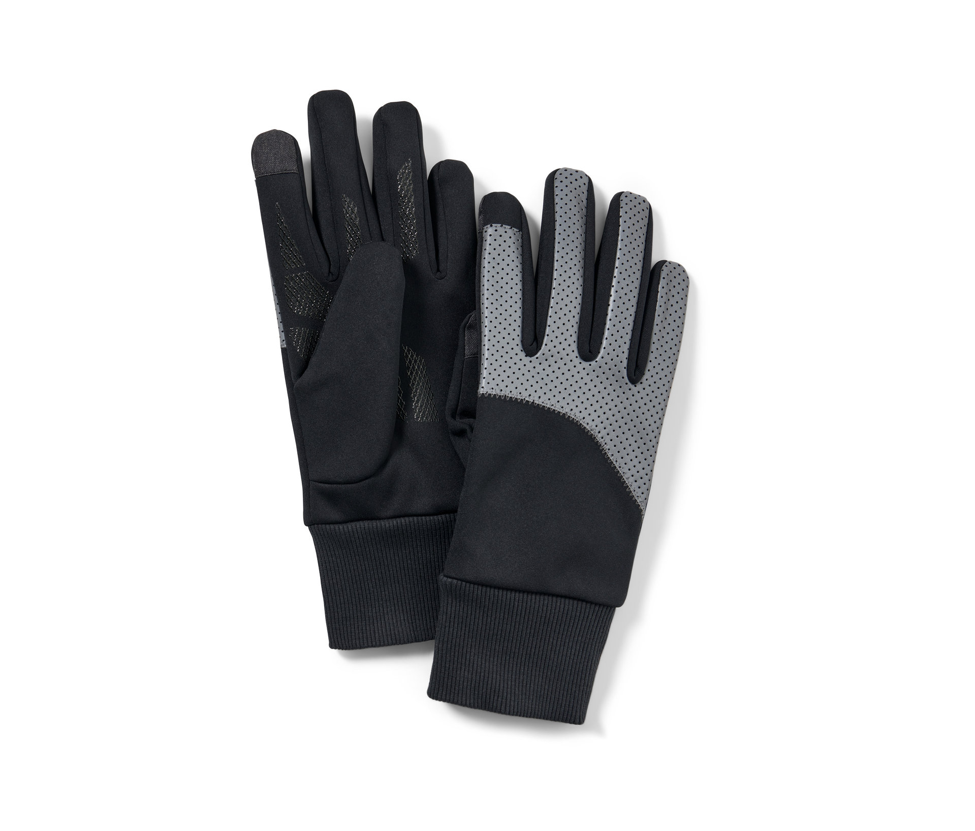 Tchibo - Rękawiczki wiatroszczelne z odblaskową wstawką - unisex- czarny