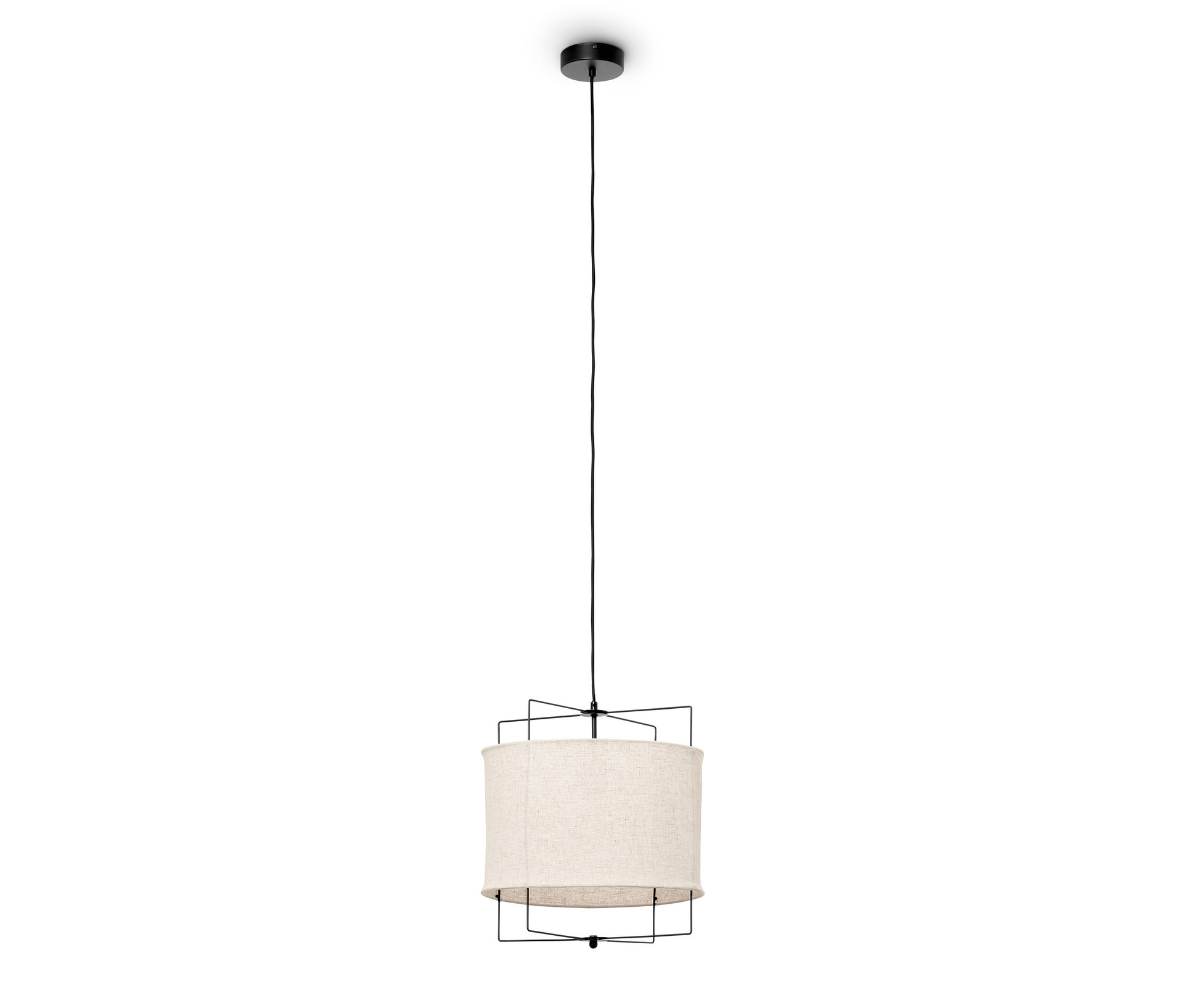Tchibo - Lampa wisząca z kloszem z tkaniny - kolor: beżowy
