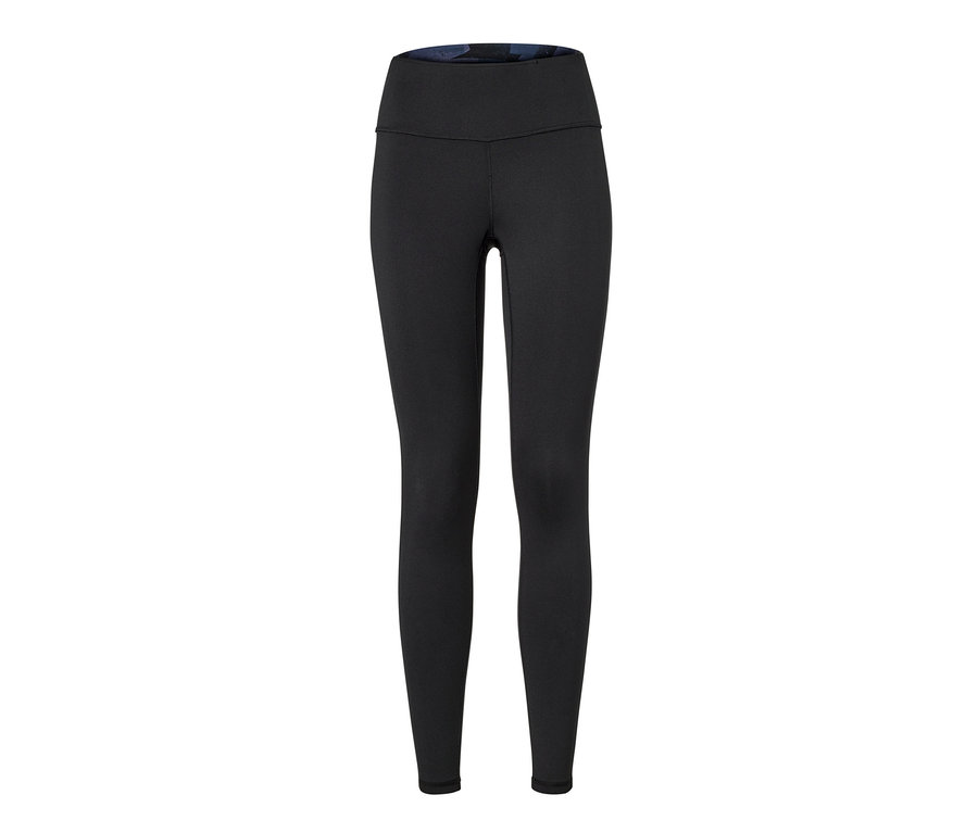 Czarne dwustronne legginsy sportowe.