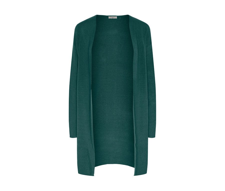 Niezapinany kardigan, petrol.