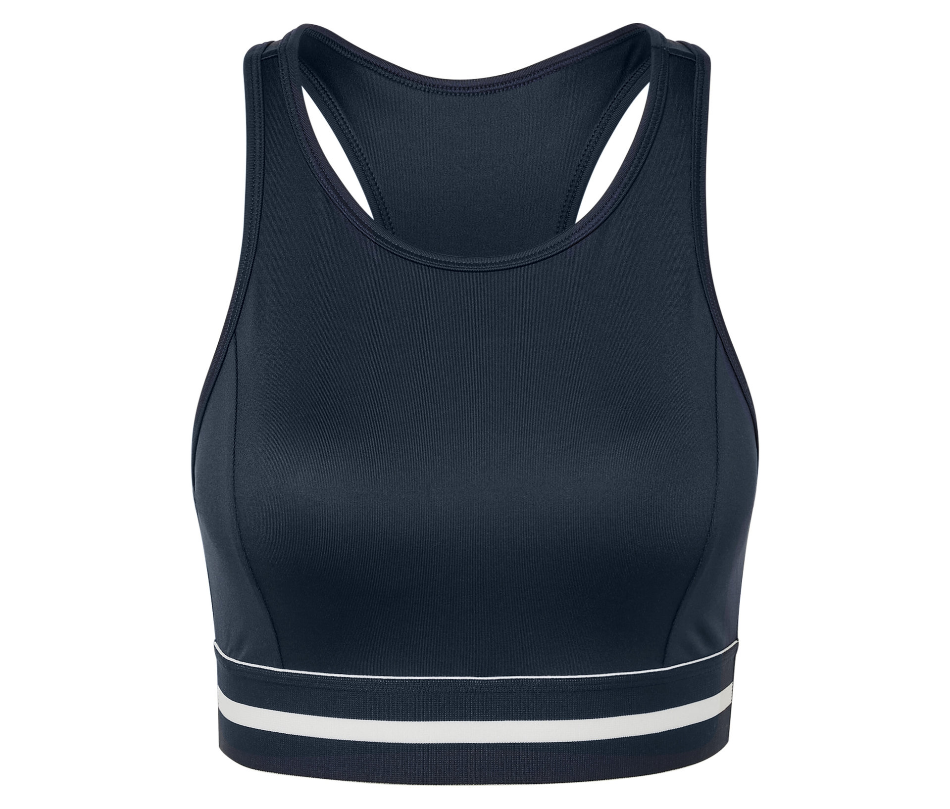 Tchibo - Biustonosz sportowy „Crop Top”- biały/niebieski