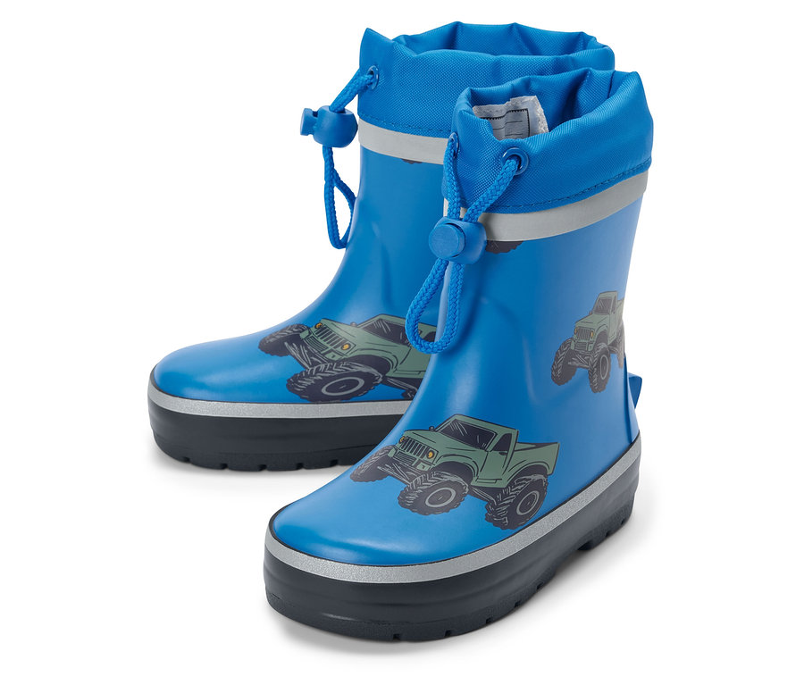 Kalosze we wzór w traktory.