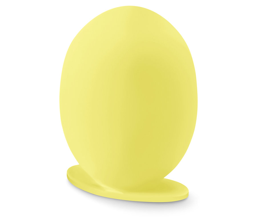 Żółta lampa na białym tle.