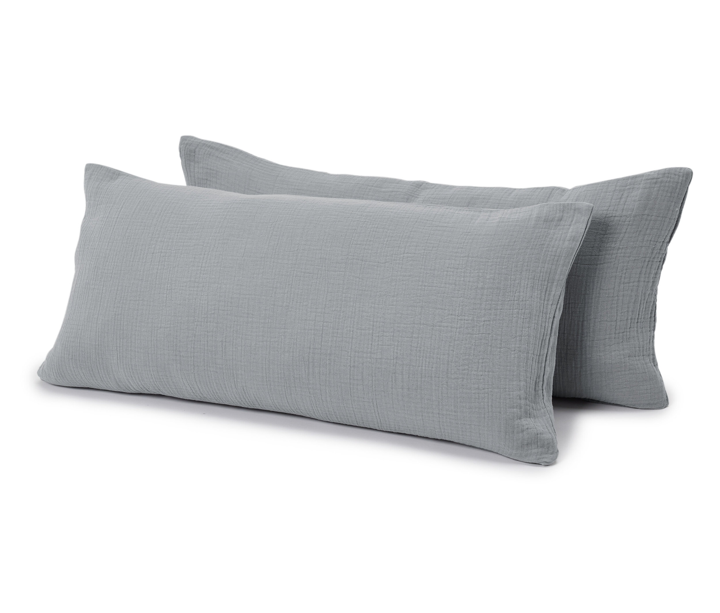 Tchibo - Muślinowe poszewki na poduszki - kolor: szary