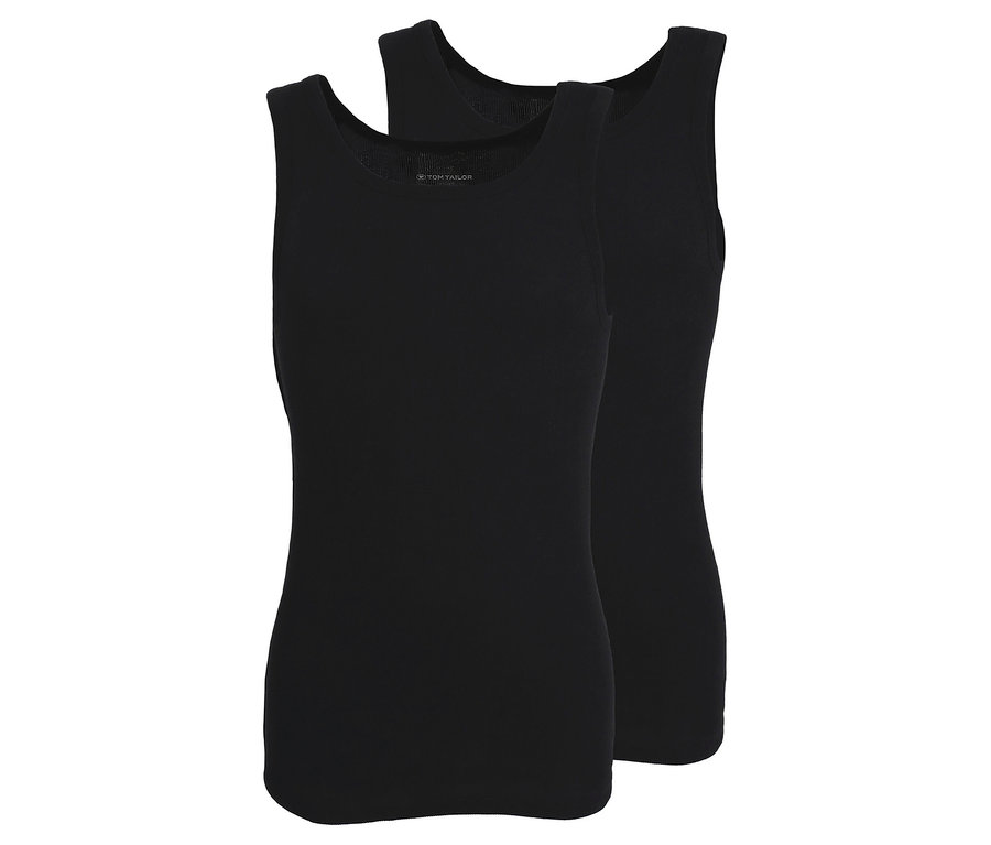 Dwa czarne podkoszulki Tom Tailor „Montana”
