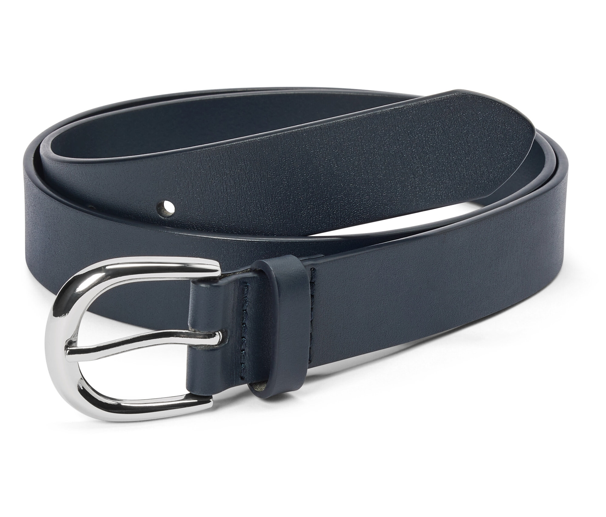 Tchibo - Skórzany pasek- niebieski