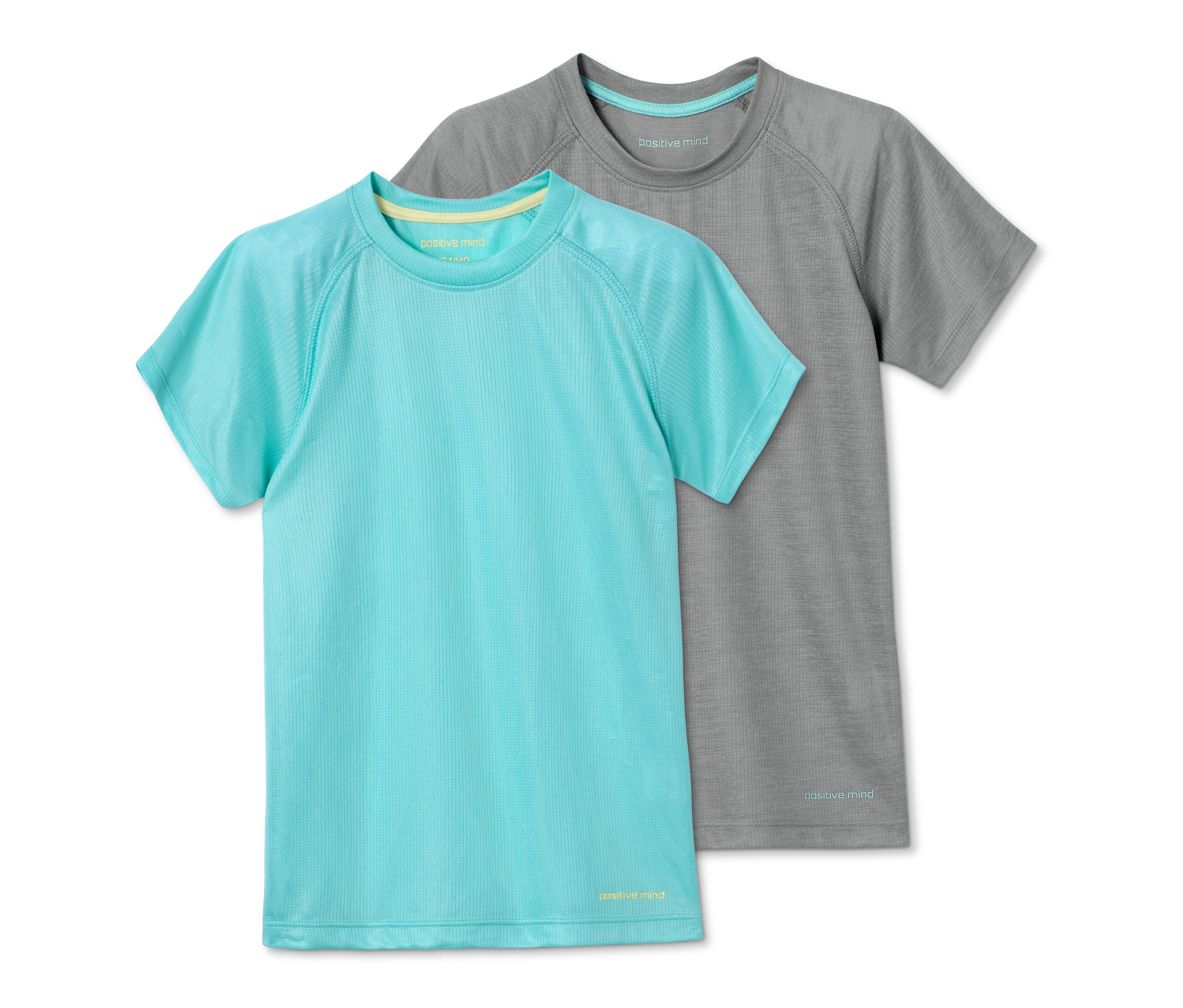 Tchibo - Koszulki funkcyjne z materiału z recyklingu- szary/turkusowy