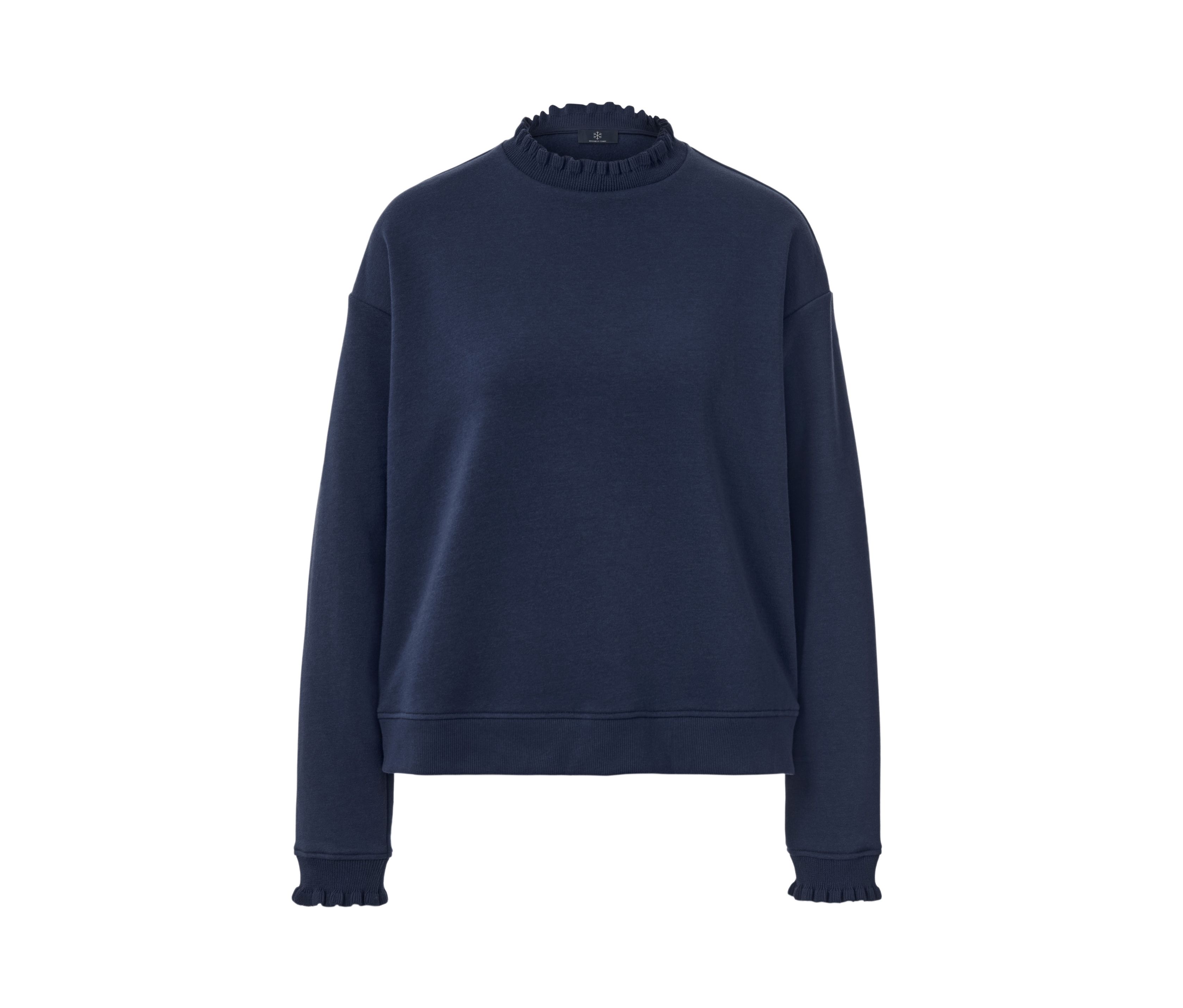 Tchibo - Bluza dresowa z dzianinowymi detalami, niebieski
