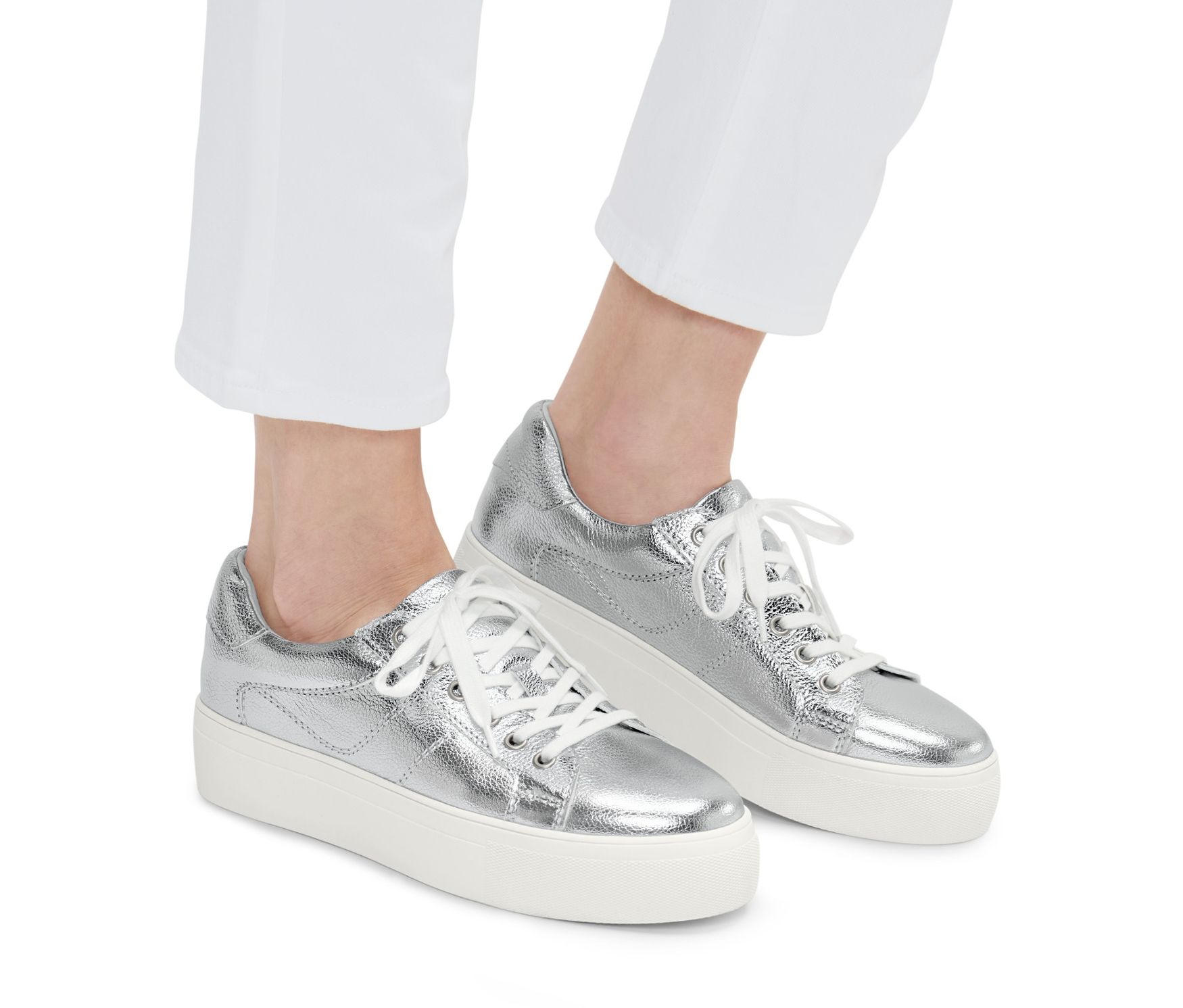 Tchibo - Skórzane sneakersy na platformie