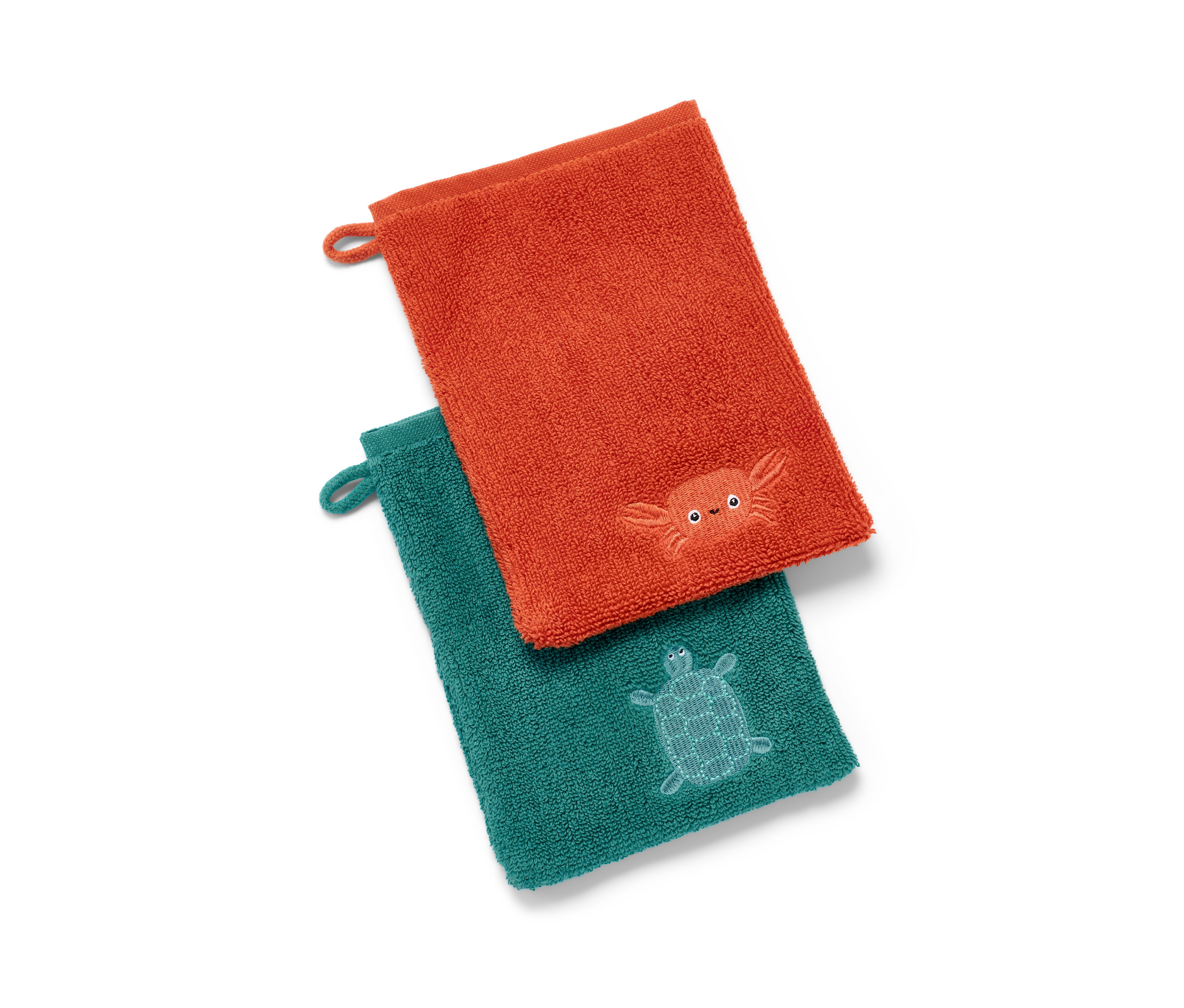 Tchibo - Myjki do kąpieli - kolor: turkusowy/pomarańczowy