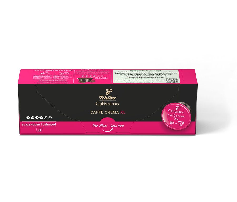 Paczka kapsułek Cafissimo Caffè Crema XL.