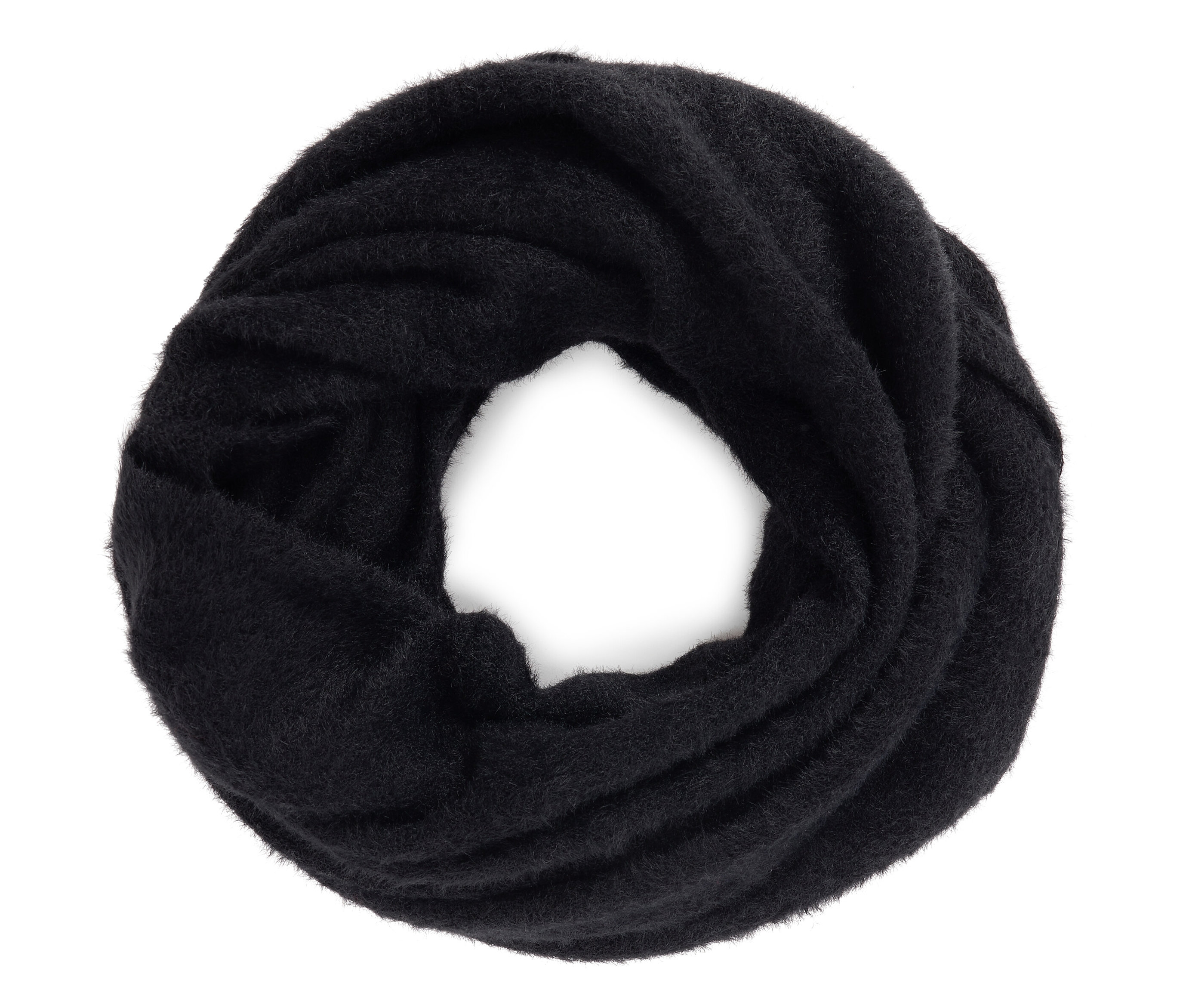 Tchibo - Puszysty szal typu komin - kolor: czarny