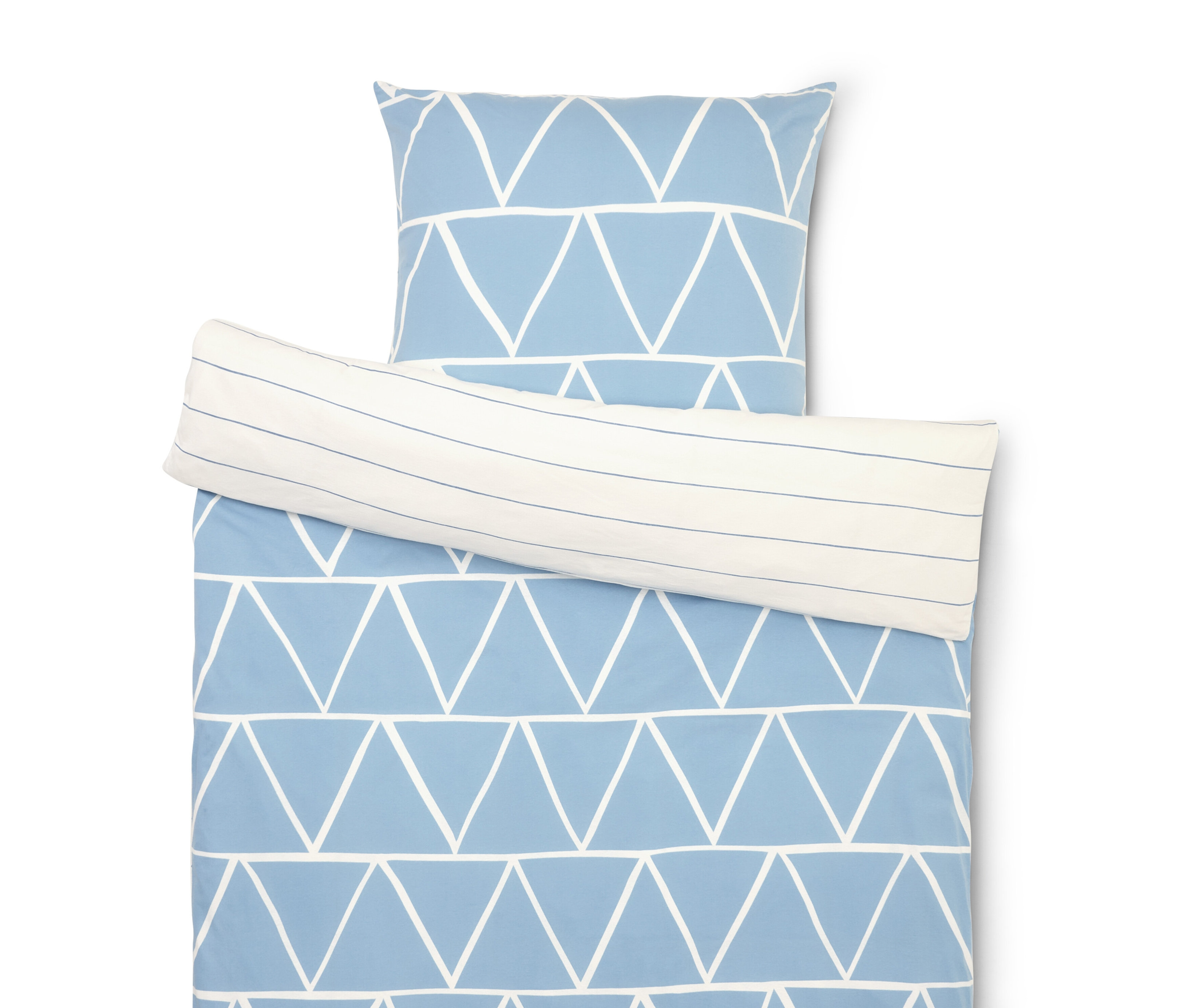 Tchibo - Pościel z dżerseju - kolor: niebieski/niebieski