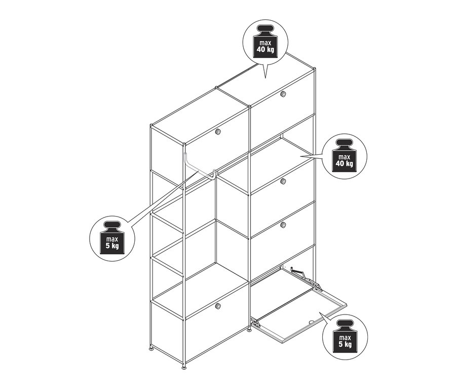 Rysunek metalowej szafy »CN3«.