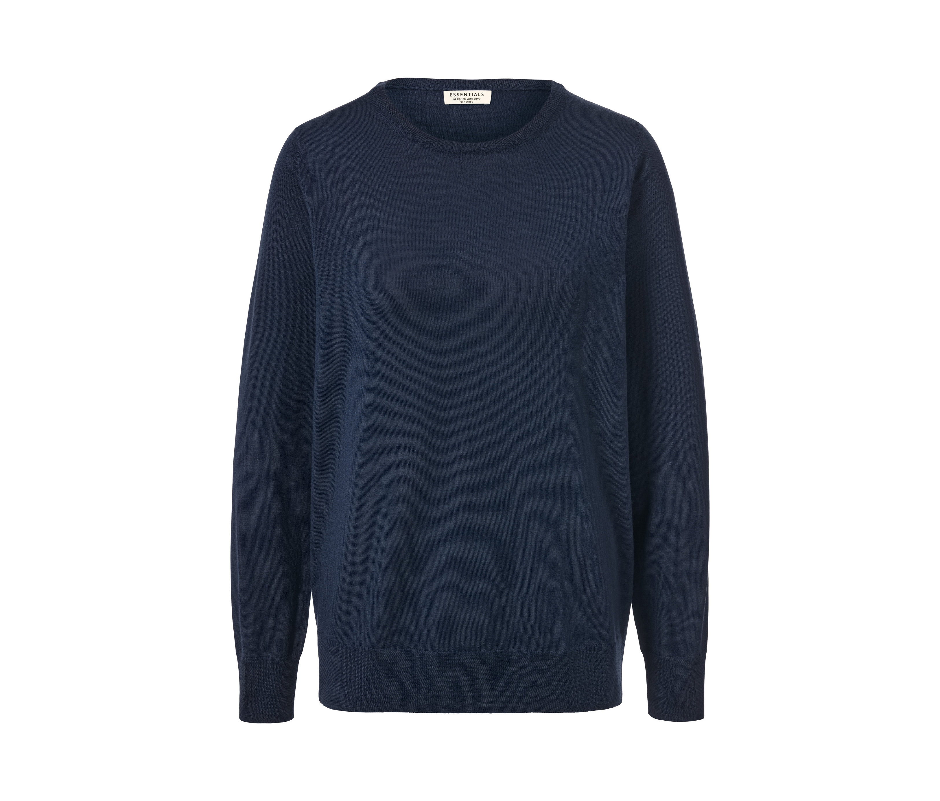 Tchibo - Sweter z wełny merino- niebieski