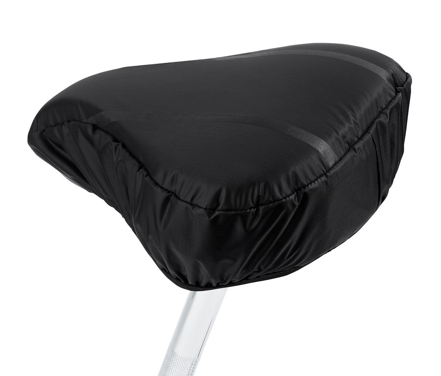 Czarny pokrowiec na siodełko 2 w 1.