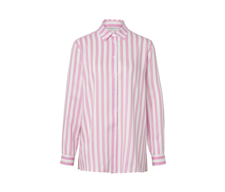 Bluzka w paski, różowa.