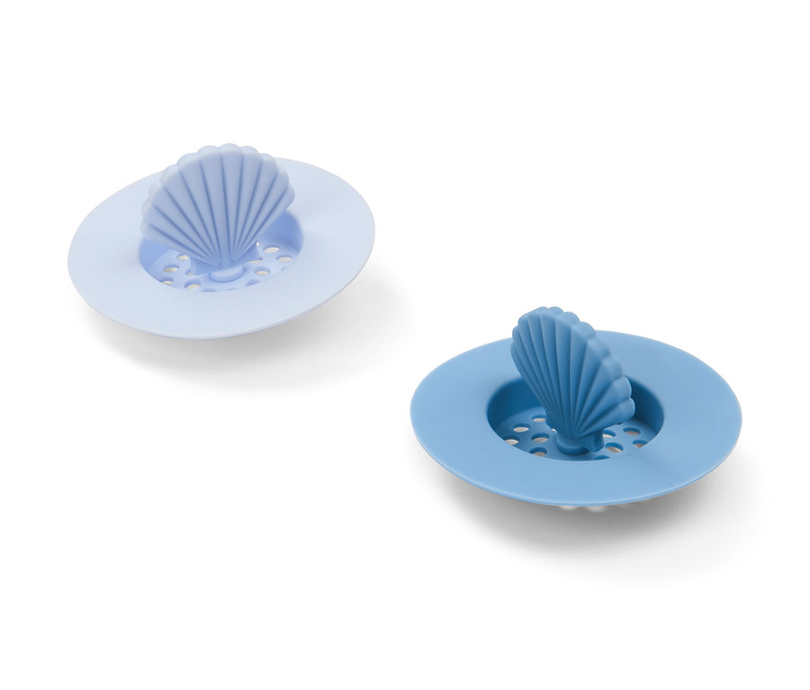 Dwa silikonowe sitka do odpływu.