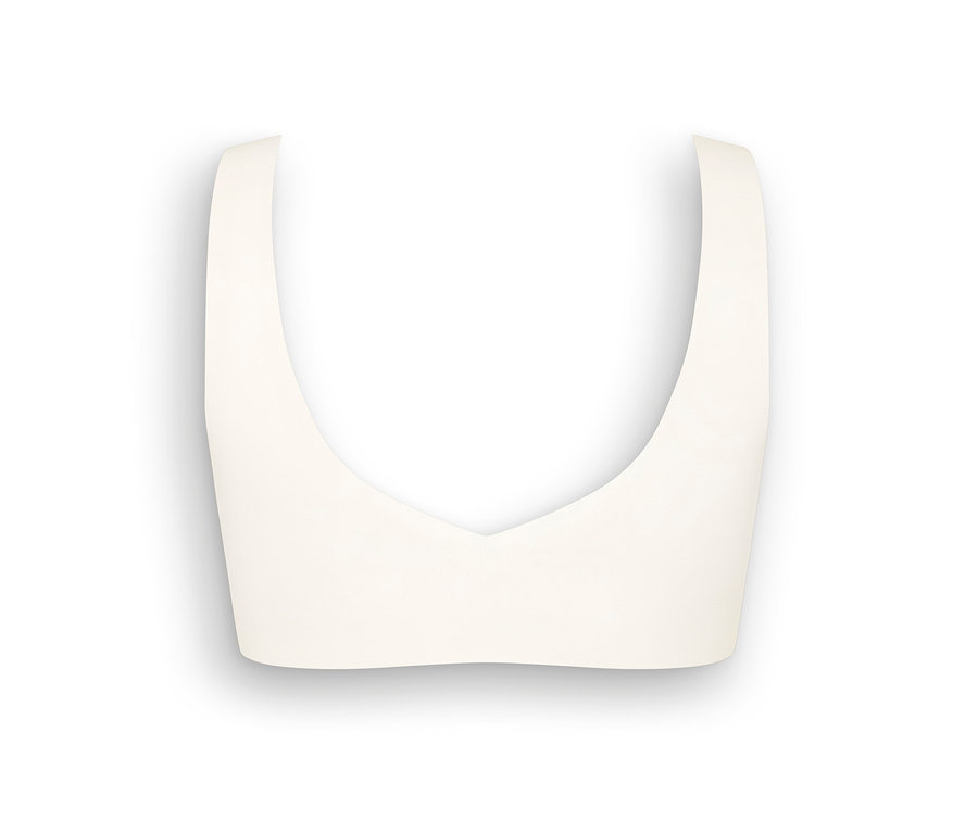 Biustonosz bralette sloggi ZERO Feel 2.0 w kolorze jedwabistej bieli.