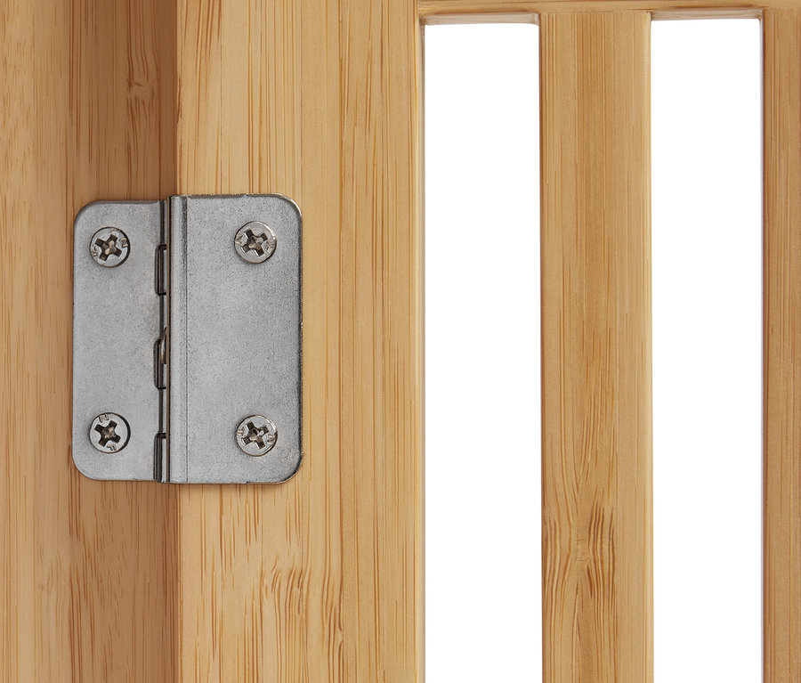 Zbliżenie na szafkę w stylu skandynawskim z zawiasem.