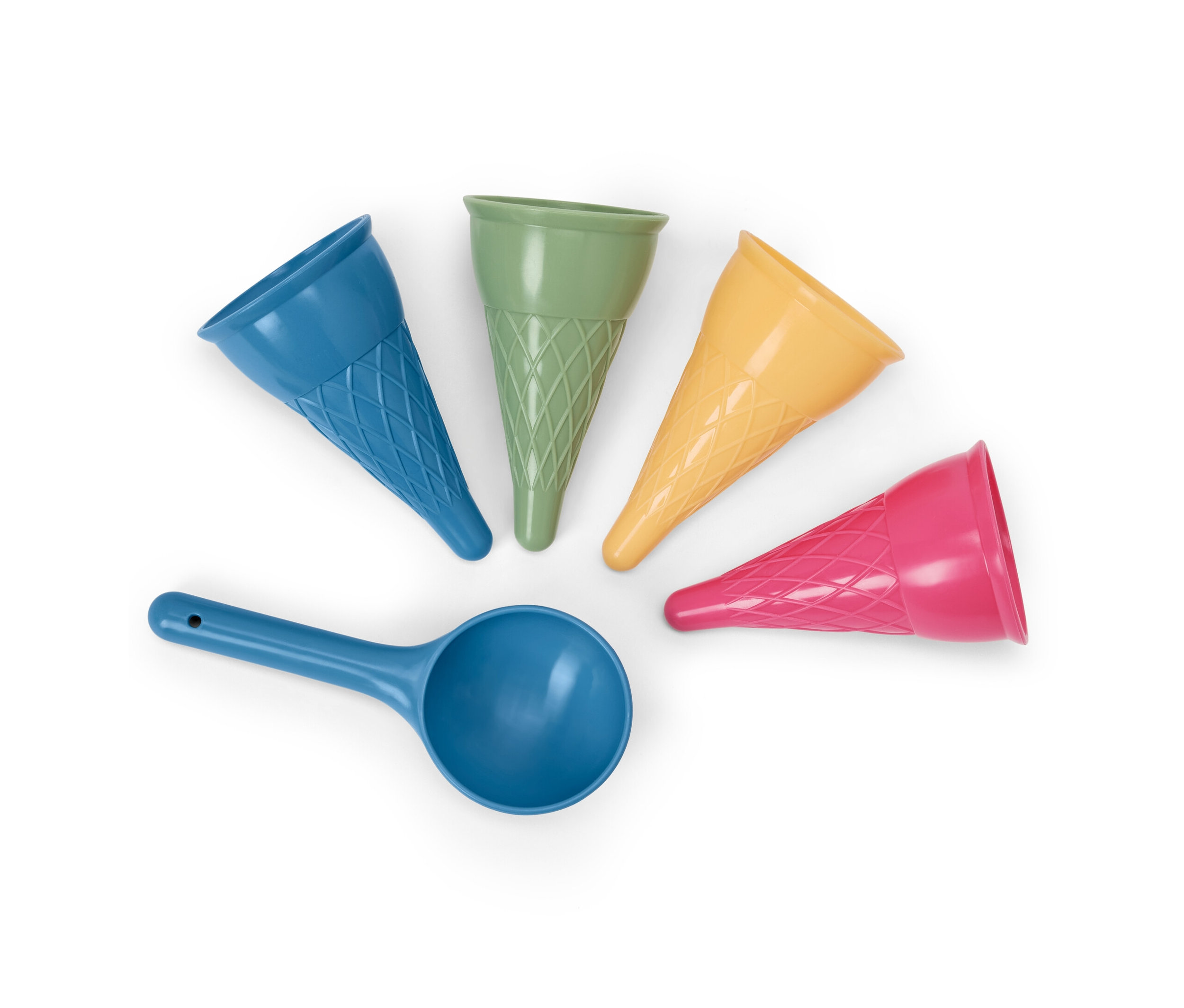 Tchibo - Foremki do piasku w kształcie lodów - kolor: zielony/niebieski