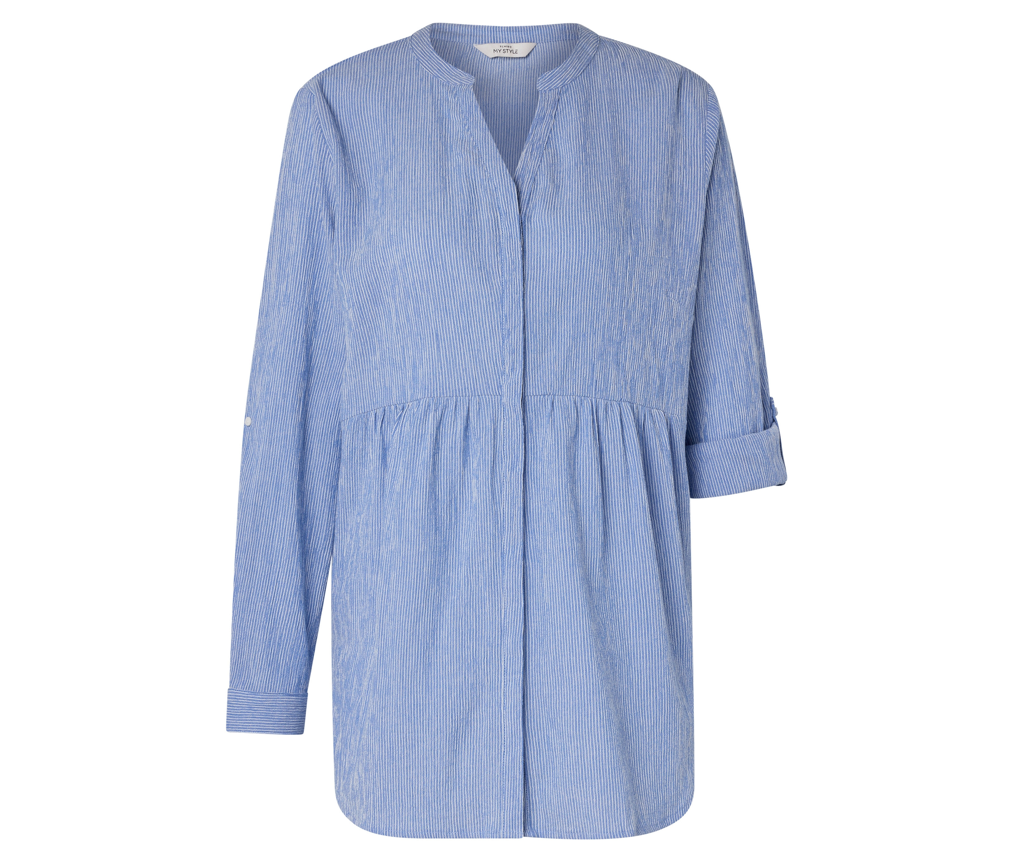 Tchibo - Długa bluzka- biały/niebieski