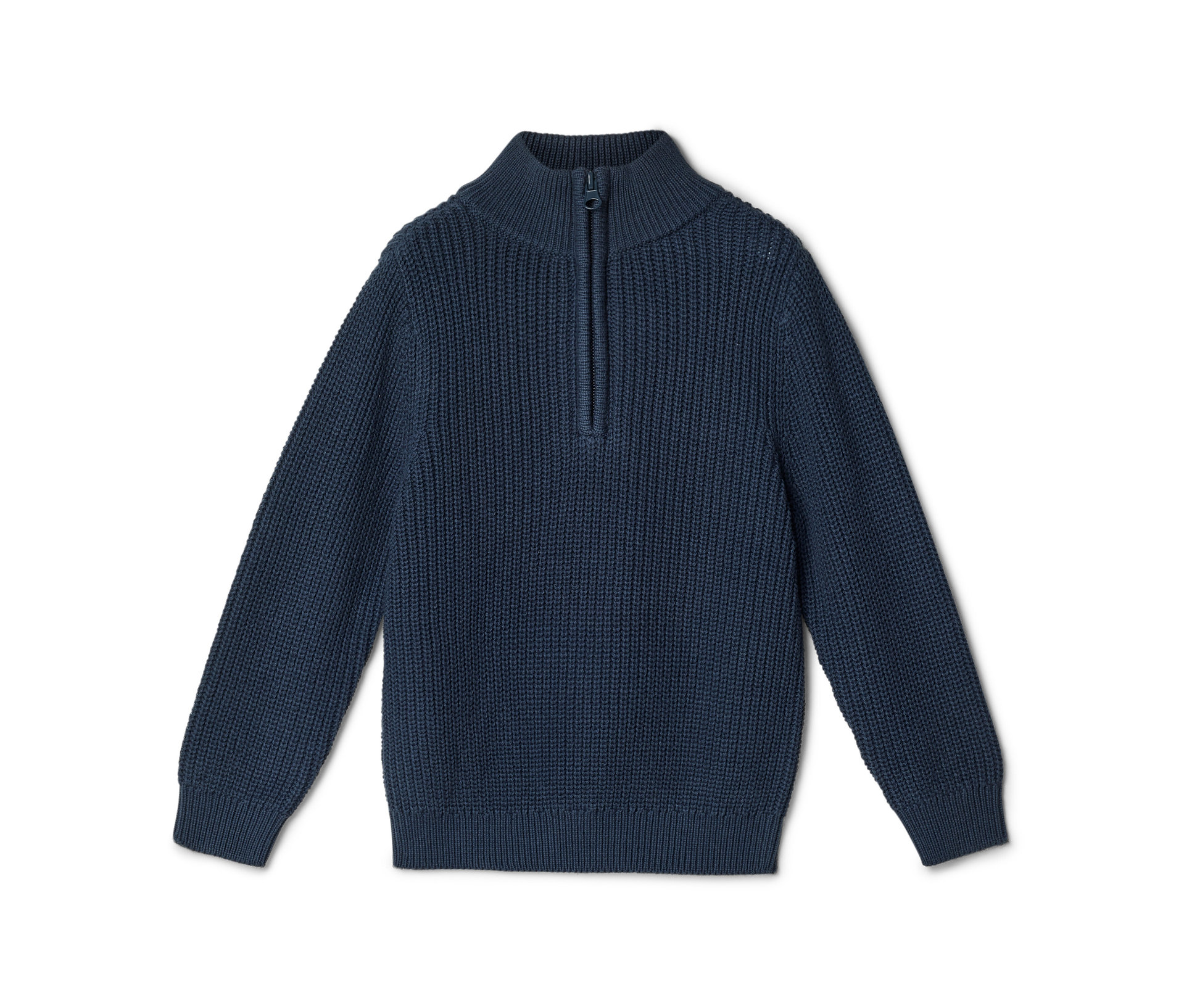 Tchibo - Dziecięcy sweter z kołnierzem typu troyer, niebieski